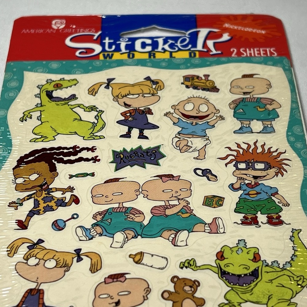 Vintage Nickelodeon Rugrats 1997 Stickers 2 Sheets American Greetings Sealed‎